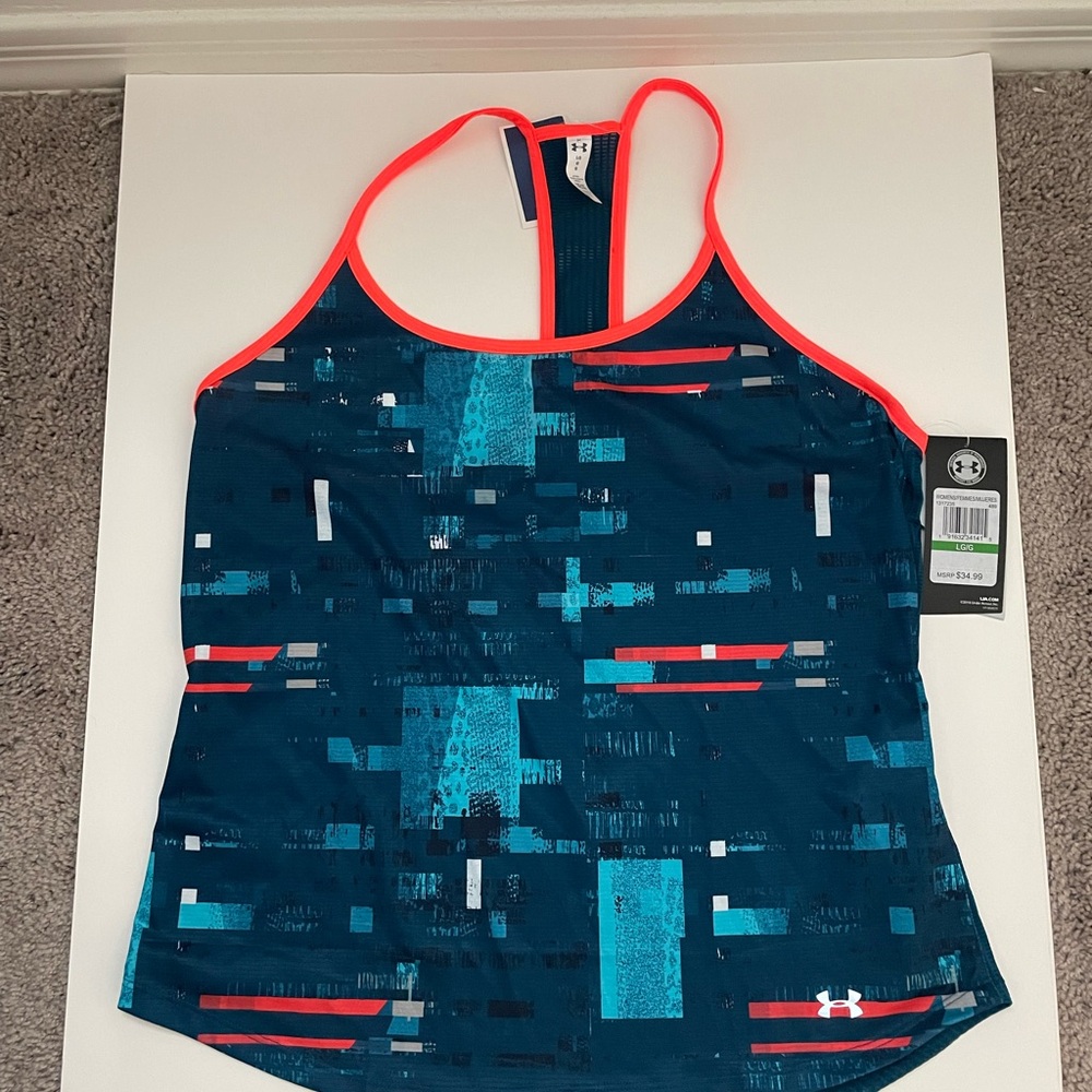 Under Armour Teal and Coral Tank Top